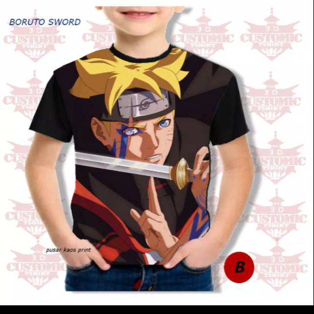 Kaos 3d full print anime boruto