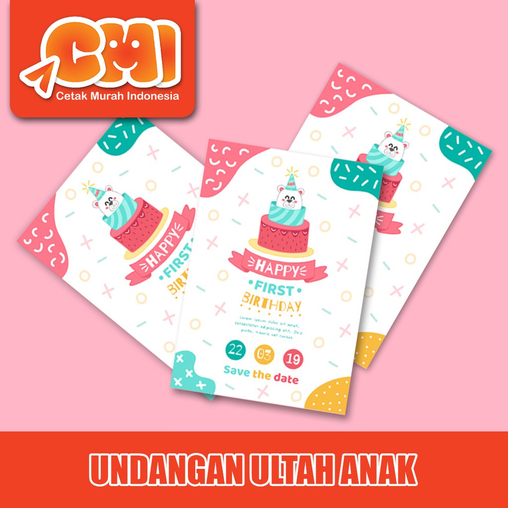 CETAK KARTU UNDANGAN ULANG TAHUN ANAK