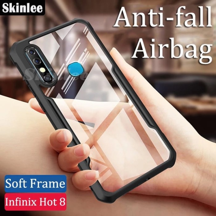 Infinix Hot 8 Hardcase Shockproof Fashion Casing Skin Carbon Back Skin Handphone