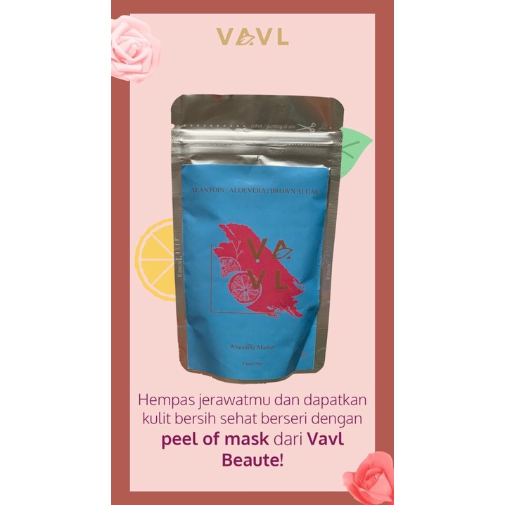 [BEST SELLER] VAVL Masker Whitening (Kulit Normal) 100GR BPOM JAMINAN ORIGINAL