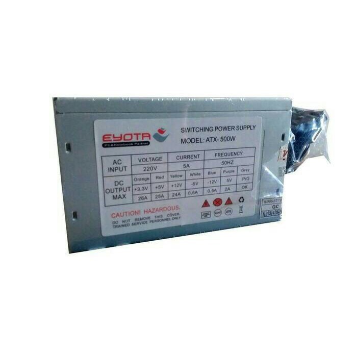 Power Supply Eyota 500W / PSU Komputer 500 W Fan Besar 12cm