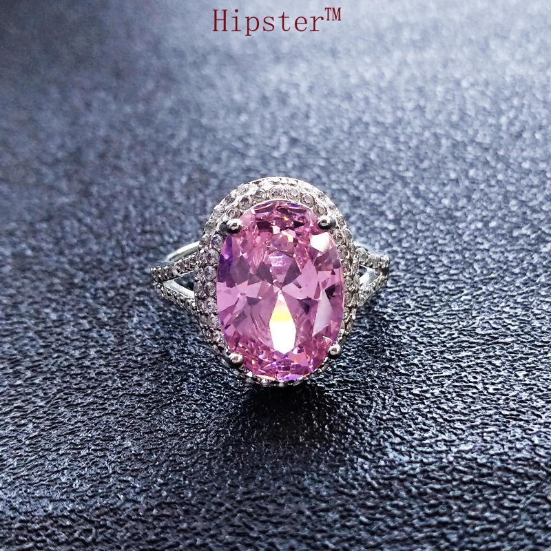 Classic Fashion Hot Sale Diamond Pink Crystal Ring