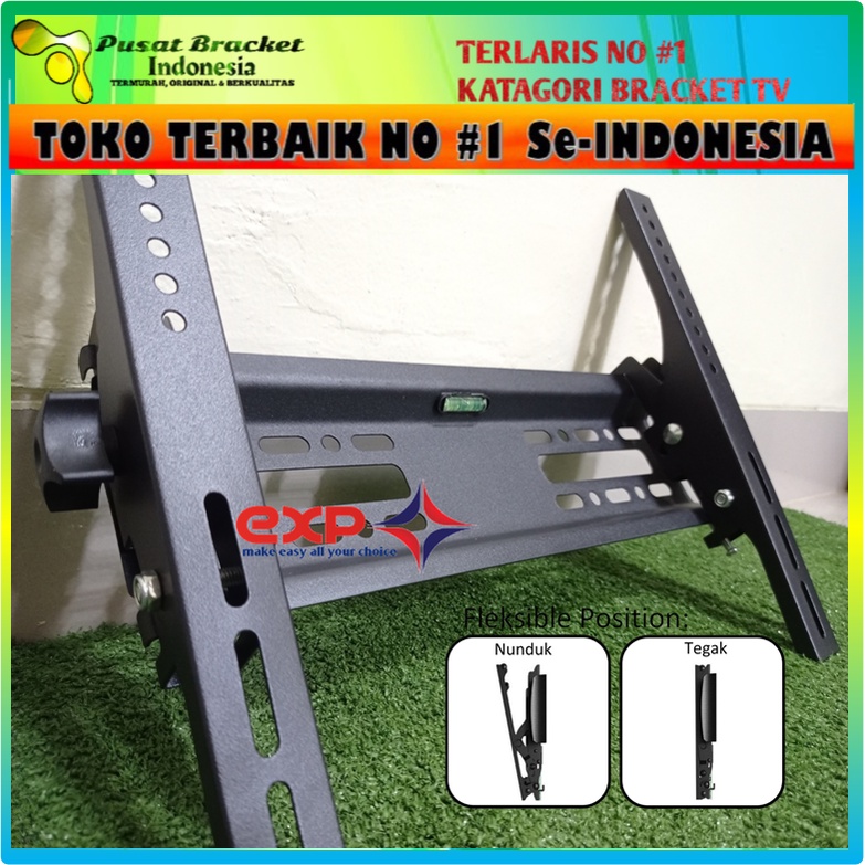 Bracket TV CHIQ 21&quot; s/d 43&quot; waterpass GARANSI 100% COCOK!!! IMPORT QUALITY