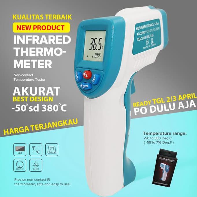 Thermometer Infrared Gun Termometer Digital Virus Corona Suhu Badan Ungu Discon Shopee Indonesia