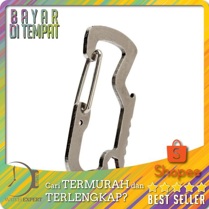 TERMURAH Carabiner Stainless Steel with Bottle Opener Versatile EDC