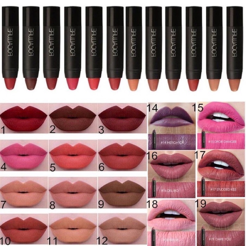 Focallure 19 Colors Warna Matte Crayon Lipstick FA22 FA 22 Original 100%