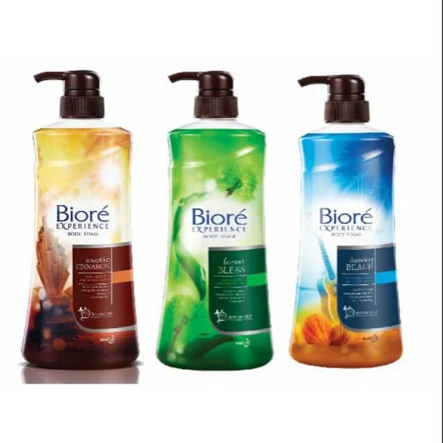 BIORE Experience Body Foam Botol Sabun Mandi Cair 550ML
