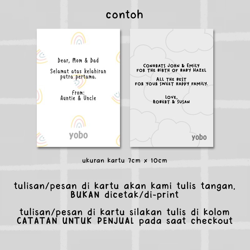 Additional Greeting Card | KARTU UCAPAN KECIL