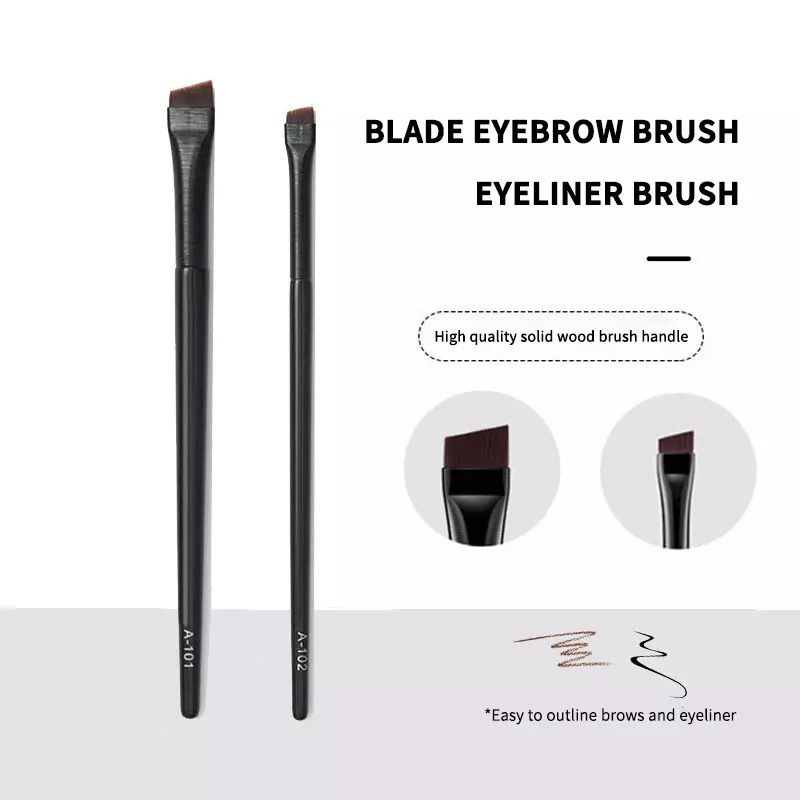 Kuas Alis Eyebrow Eyeliner Brush MAC Satuan Profesional Super Tipis Brush Brow Brush Liner / MAC 101 MAC 102