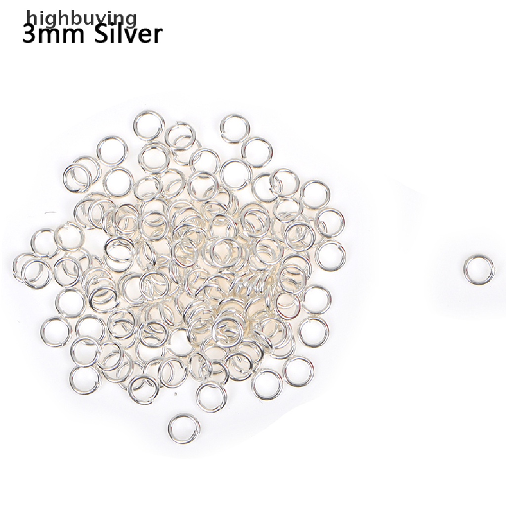 Hbid Konektor Jump Ring Open 3 / 4 / 6mm Warna Gold / Silver Untuk Aksesoris Perhiasan DIY