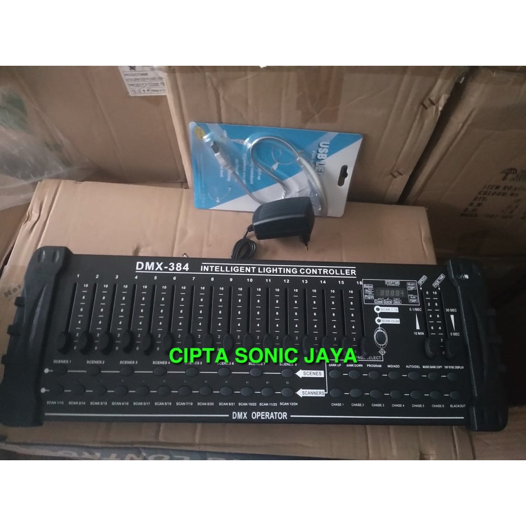 Mixer Lighting Controller DMX 384 DMX384 Black 16 Sliders