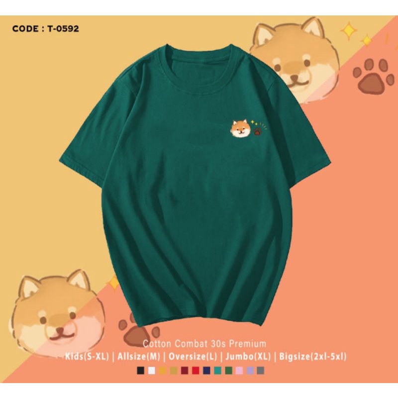 KAOS GUGUK SHIBA SIDE/KOREAN DOG SHIBA TEE SIDE HEAD