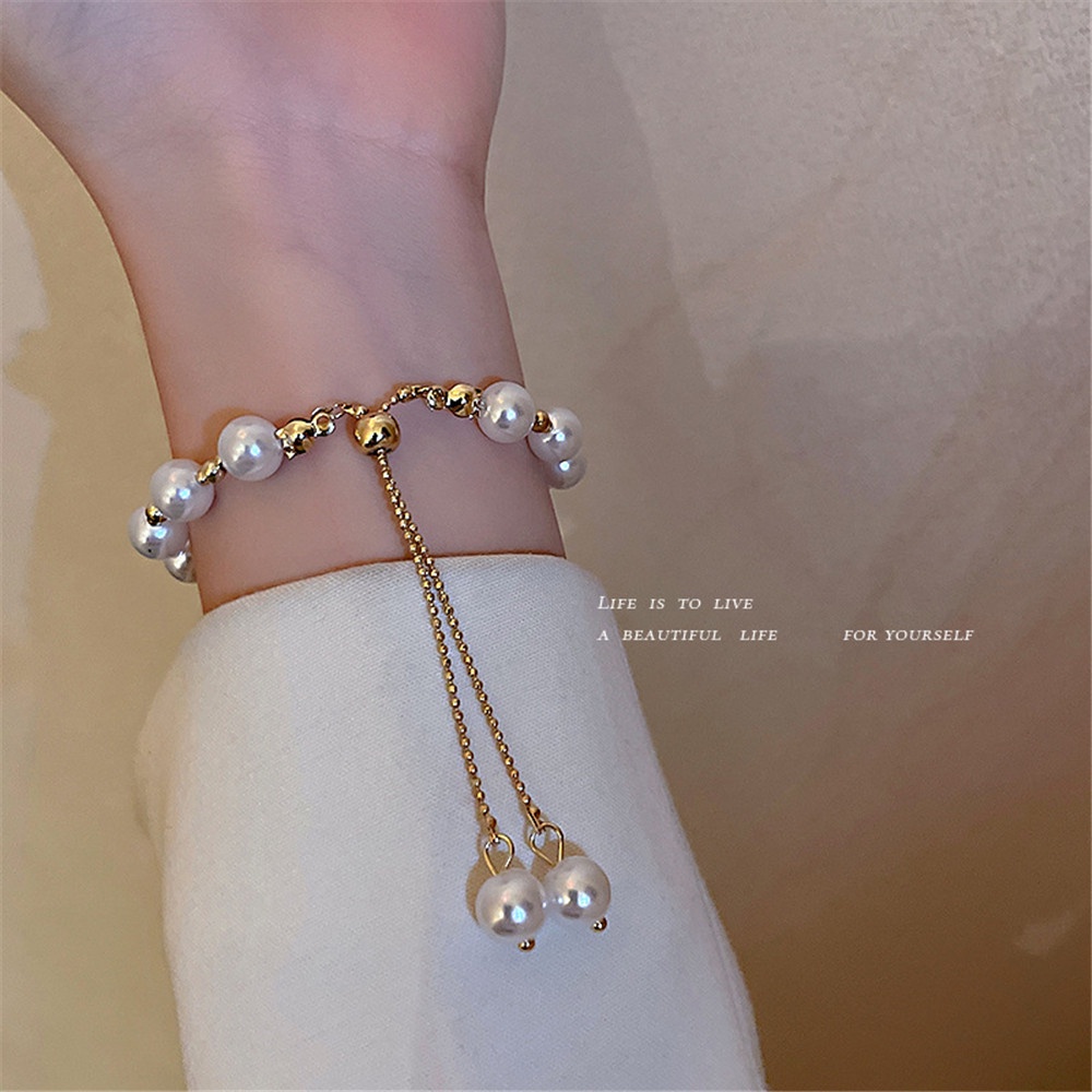 Gelang Desain Mutiara Mewah Mewah Fashion Korea