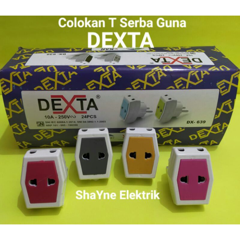 Steker T Multi Dexta / Colokan T Mini Murah