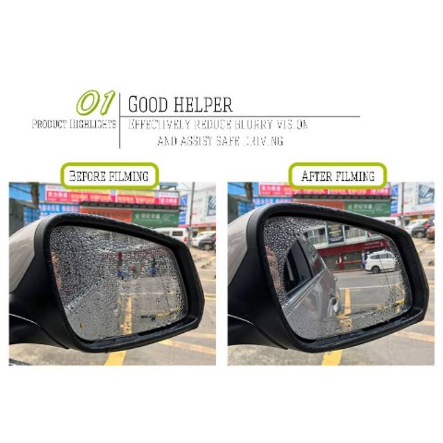 STIKER SPION MOBIL ANTIFOG WATERPROOF ANTIGLARE REARVIEW CAR SPION ANTI AIR