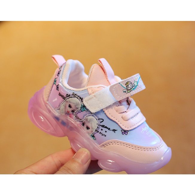 Sepatu Anak Import New Frozen Princess LED ya