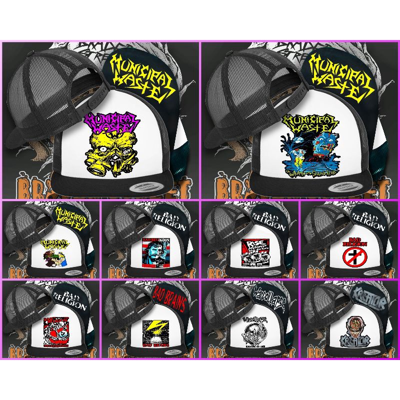 topi band punk,topi snapback,topi municipal wastel,snapback band punk