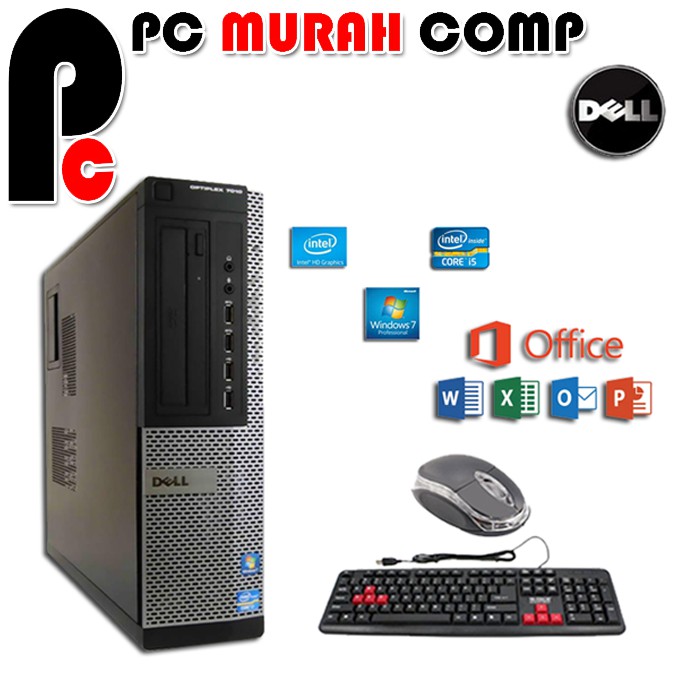 PC Komputer Built Up Dell OptiPlex 9010 Desktop Corei5 3570LCDLG19&quot;NEW