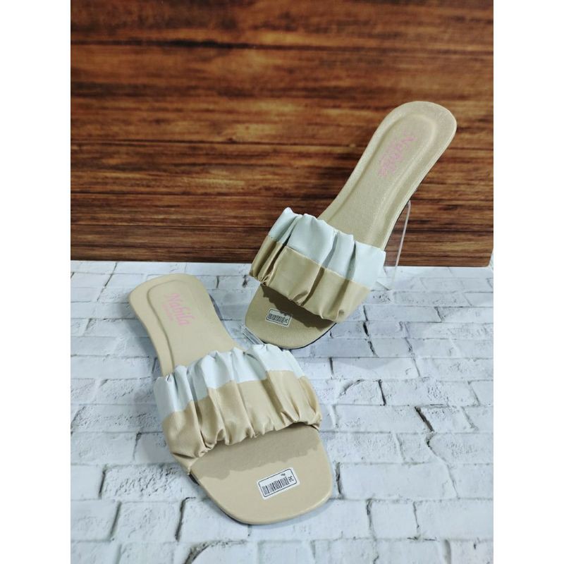 SANDAL NABILA KOKOP KERUT MOTIP Two Colours