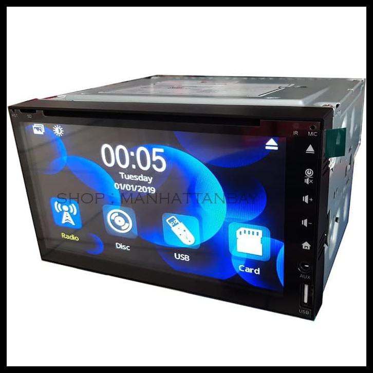 Head Unit Double Din TV Mobil Universal Full GlassTouch Panel DHD-1076