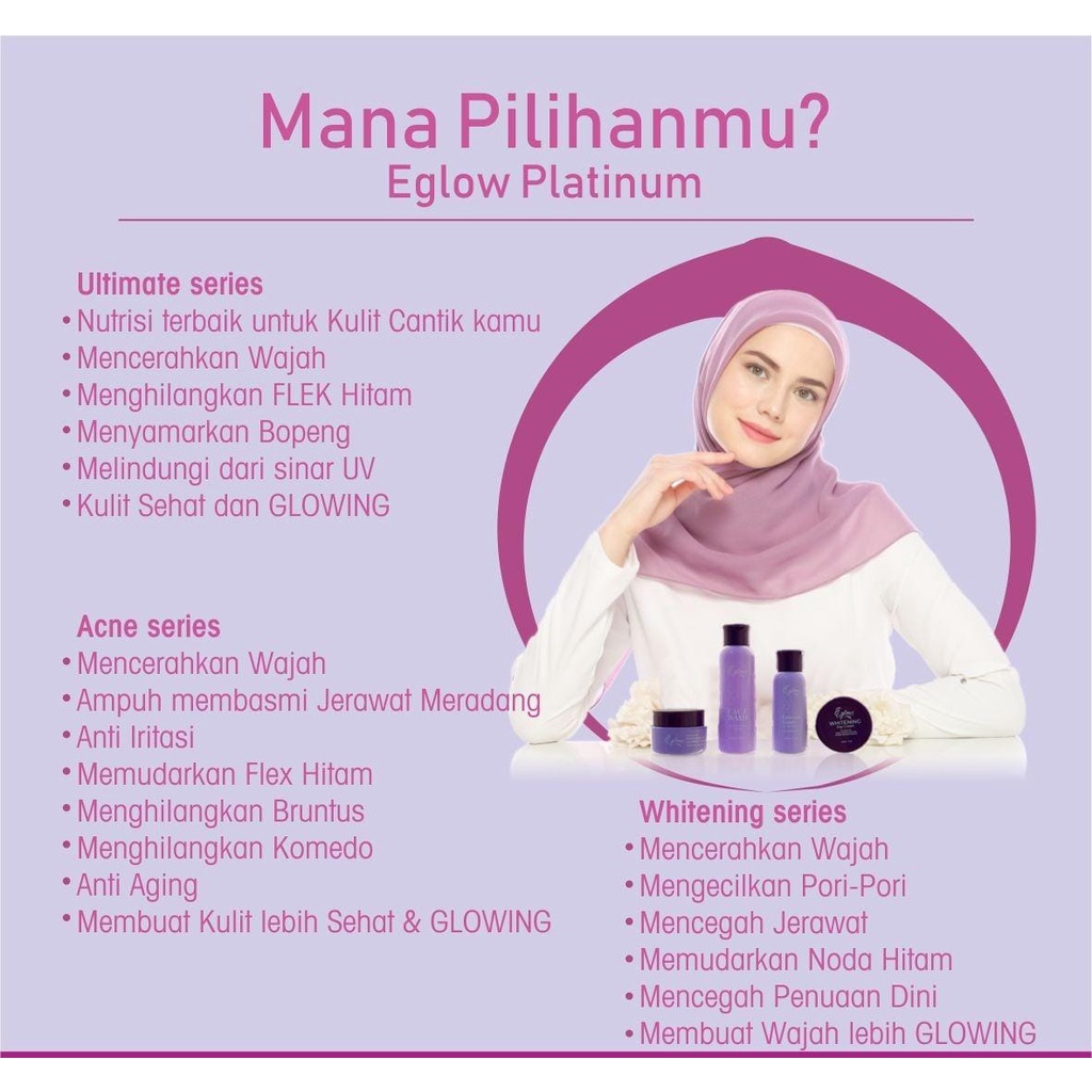 EGLOW PLATINUM ORIGINAL VERSI TERBARU (FREE GIFT)