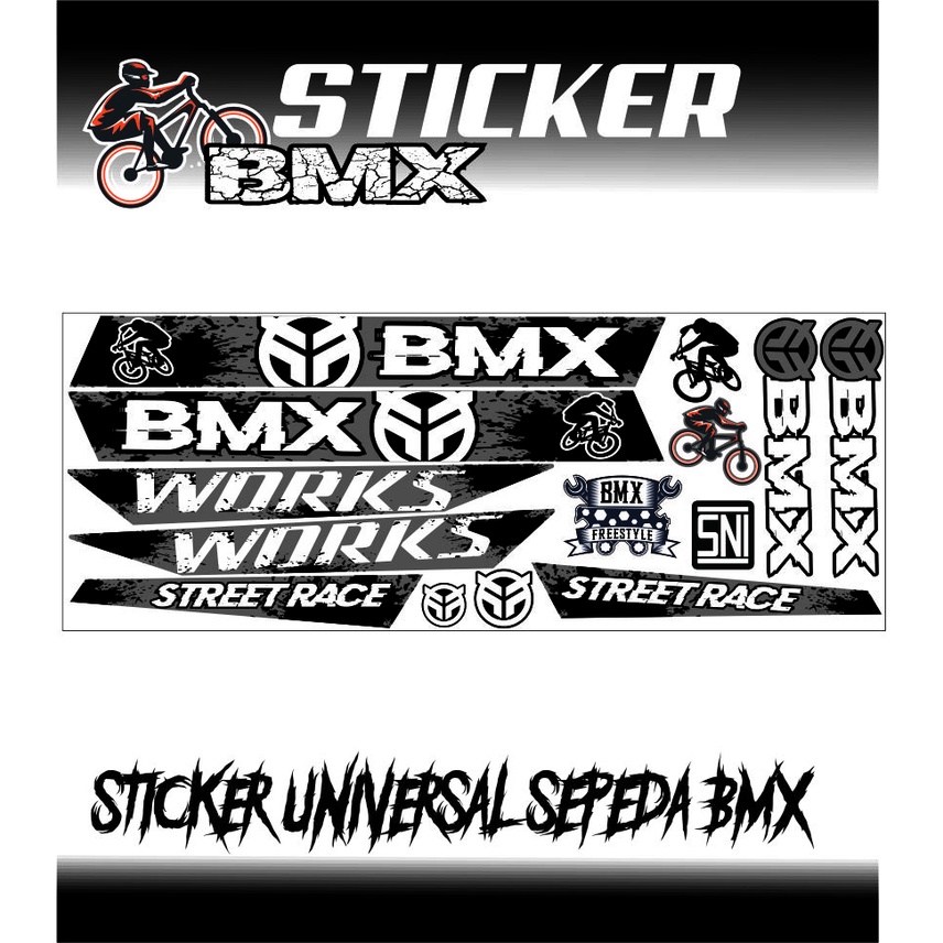 Jual Decal Stiker Variasi Set Stiker Polet Bmx Striping Sepedah Bmx Variasi Motif Stiker Bike