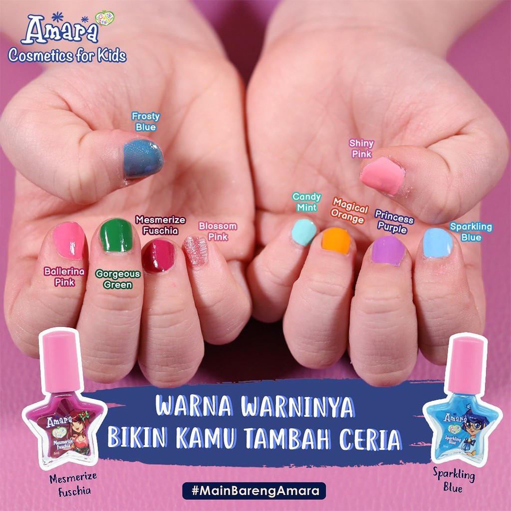 ❤ BELIA ❤ AMARA Nail Polish  (✔️BPOM) Kutek untuk anak by Purbasari