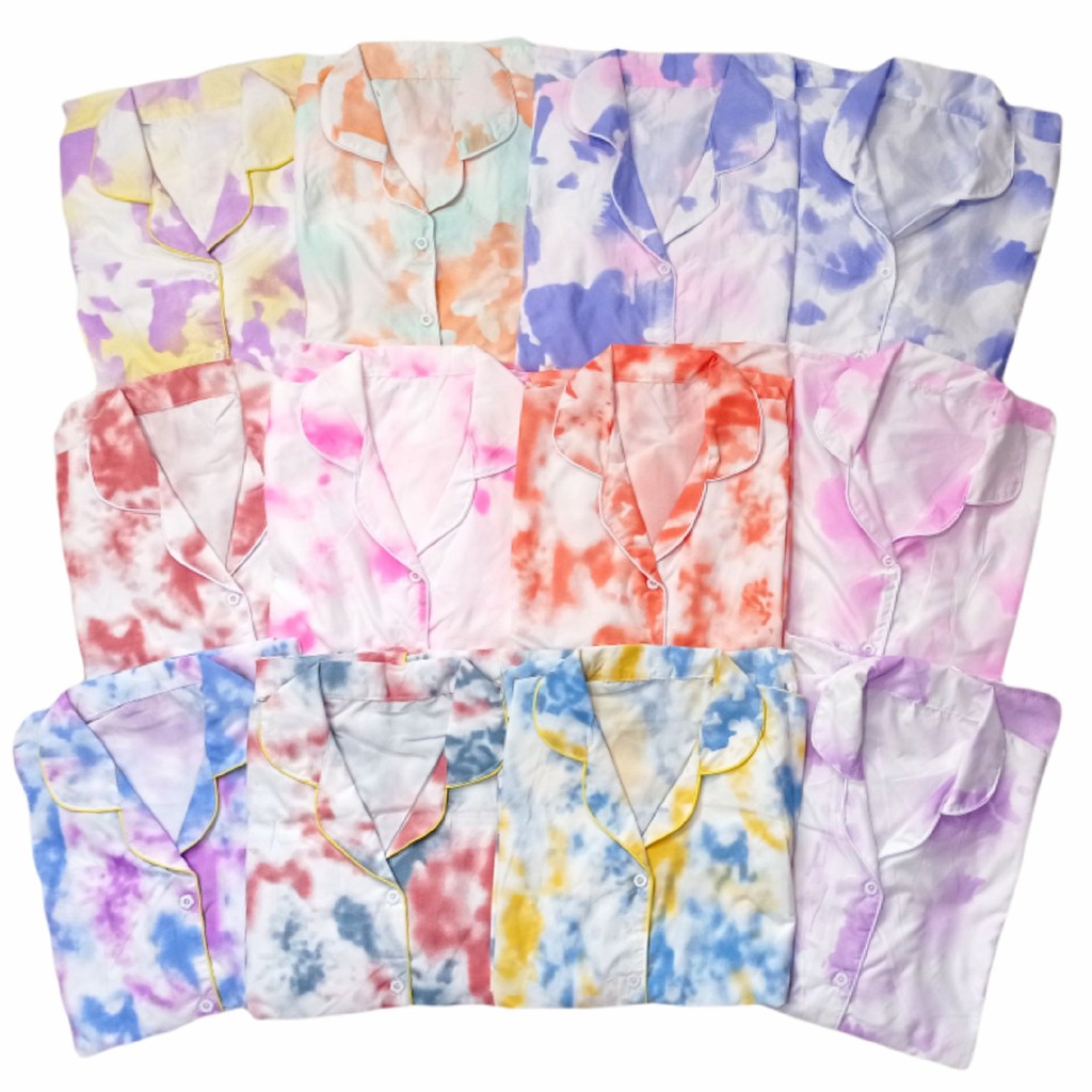Piyama PP Dewasa Sultan / Janda Bolong / Tie Dye Katun Jepang - Fit XL-Tie Dye