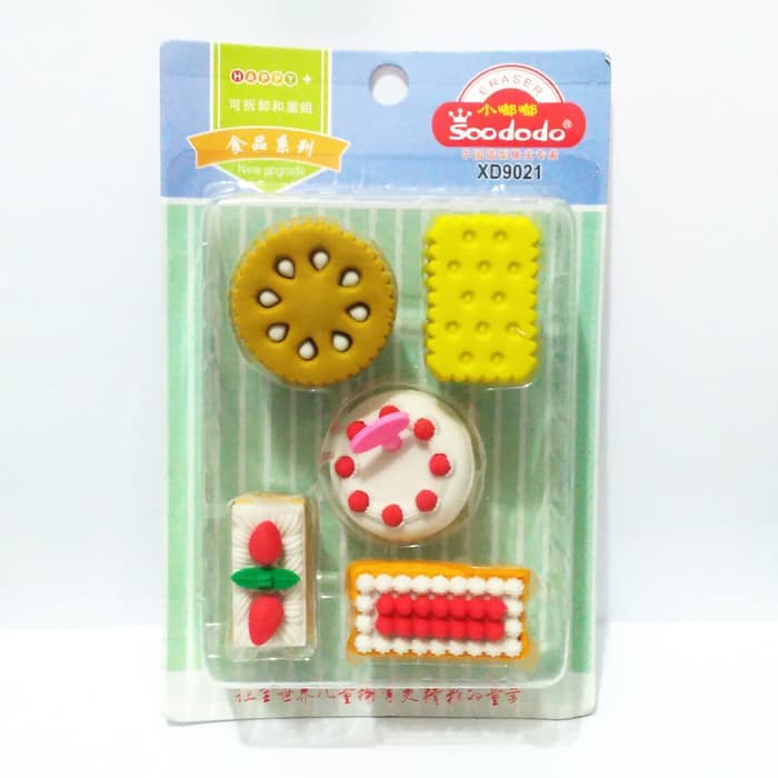 

Penghapus Lucu Kawaii Mini Kue Cake Set