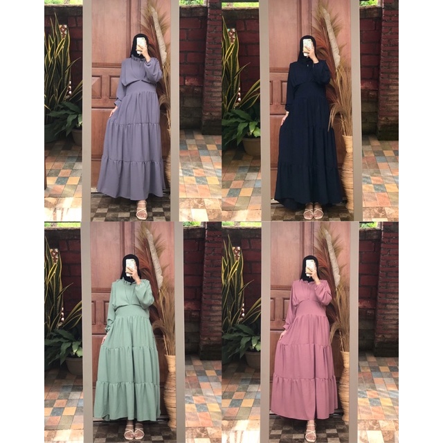 Kayyis crinkle dress / Crinkle dress dfashion / Gamis crinkle busui / Dress crinkle busui / Gamis cr