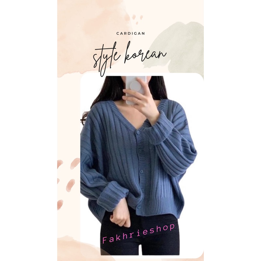 fakhrieshop- CARDIGAN RAJUT WANITA STYLE KOREA PREMIUM CDR 01