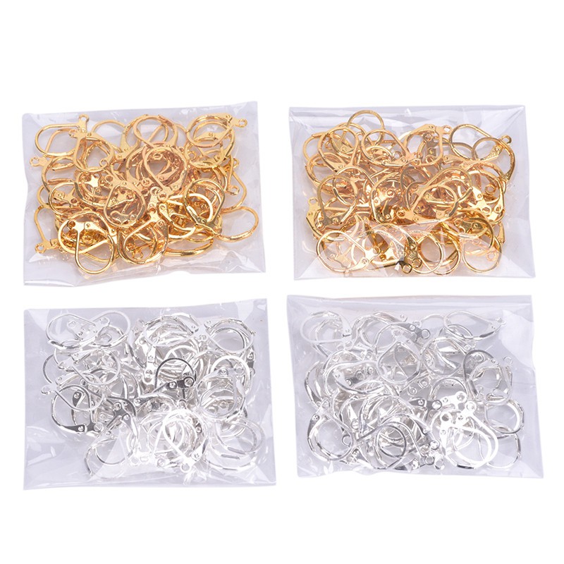 Hbid Glory 50 / 100PCS / Set Kait Lobster Gaya Perancis Untuk Membuat Perhiasan Anting DIY