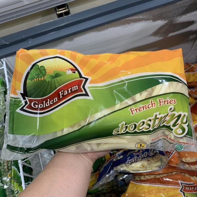 

MAKANAN BEKU / GOLDEN FARM KENTANG GORENG FRENCH FRIES SHOESTRING 1KG NON COD