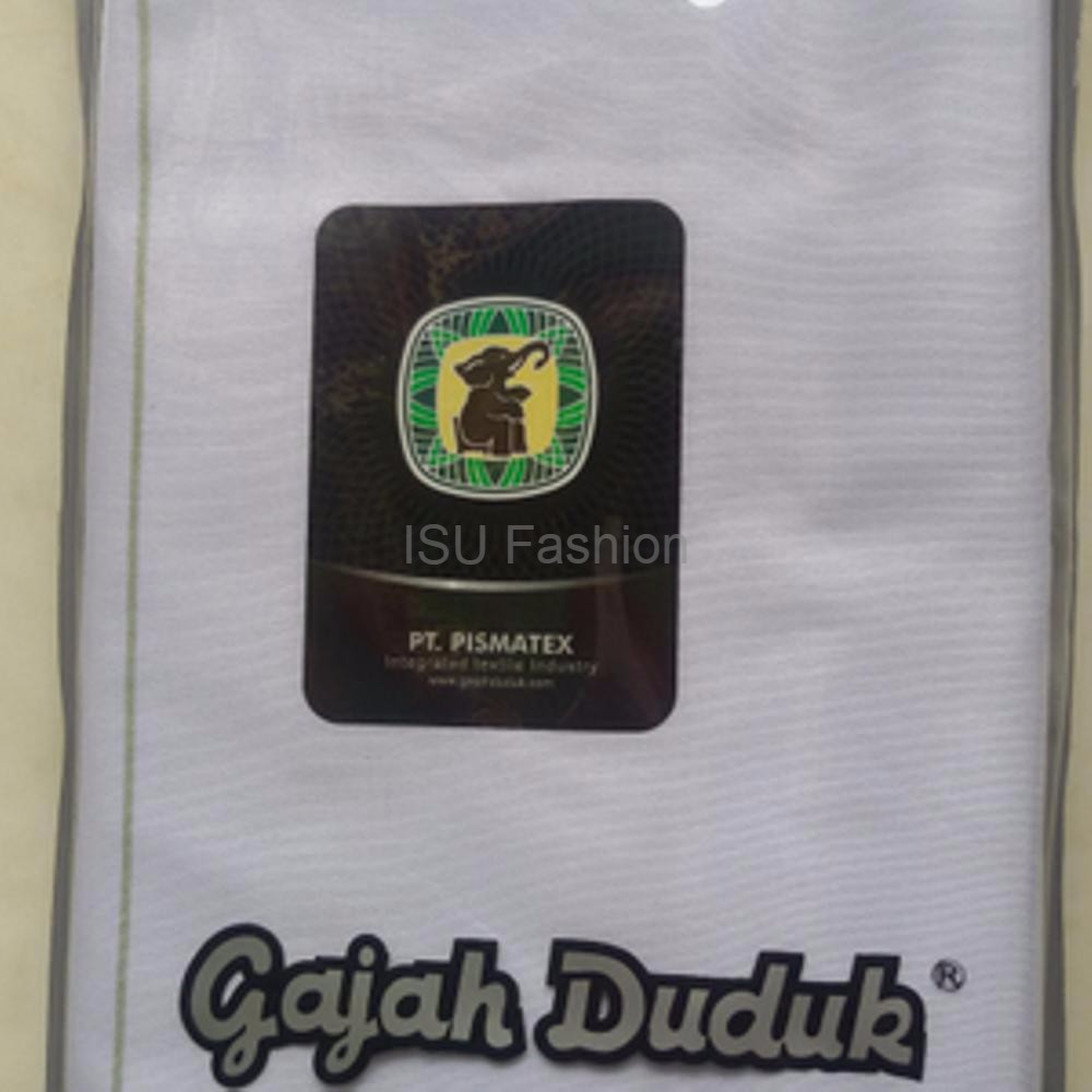sarung gajah duduk putih polos busana pria alat sholat