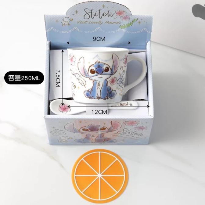 Hadiah anak gelas lucu murah cup disney cangkir disney - Stitch