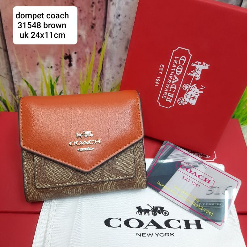 dompet coach lipat mini kode 1548,dompet coach free box