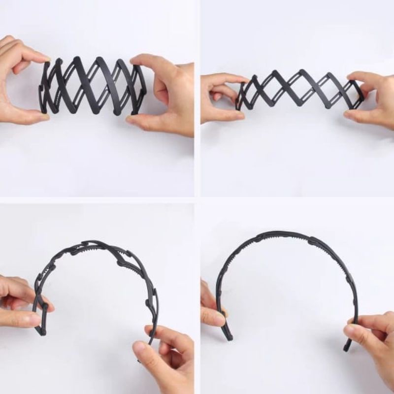[BISA PILIH WARNA] Bando Lipat Fashion Korean / Aksesoris Rambut Style Bandana Elastis Polos Premium Magic Folded Perempuan Babycinnamon