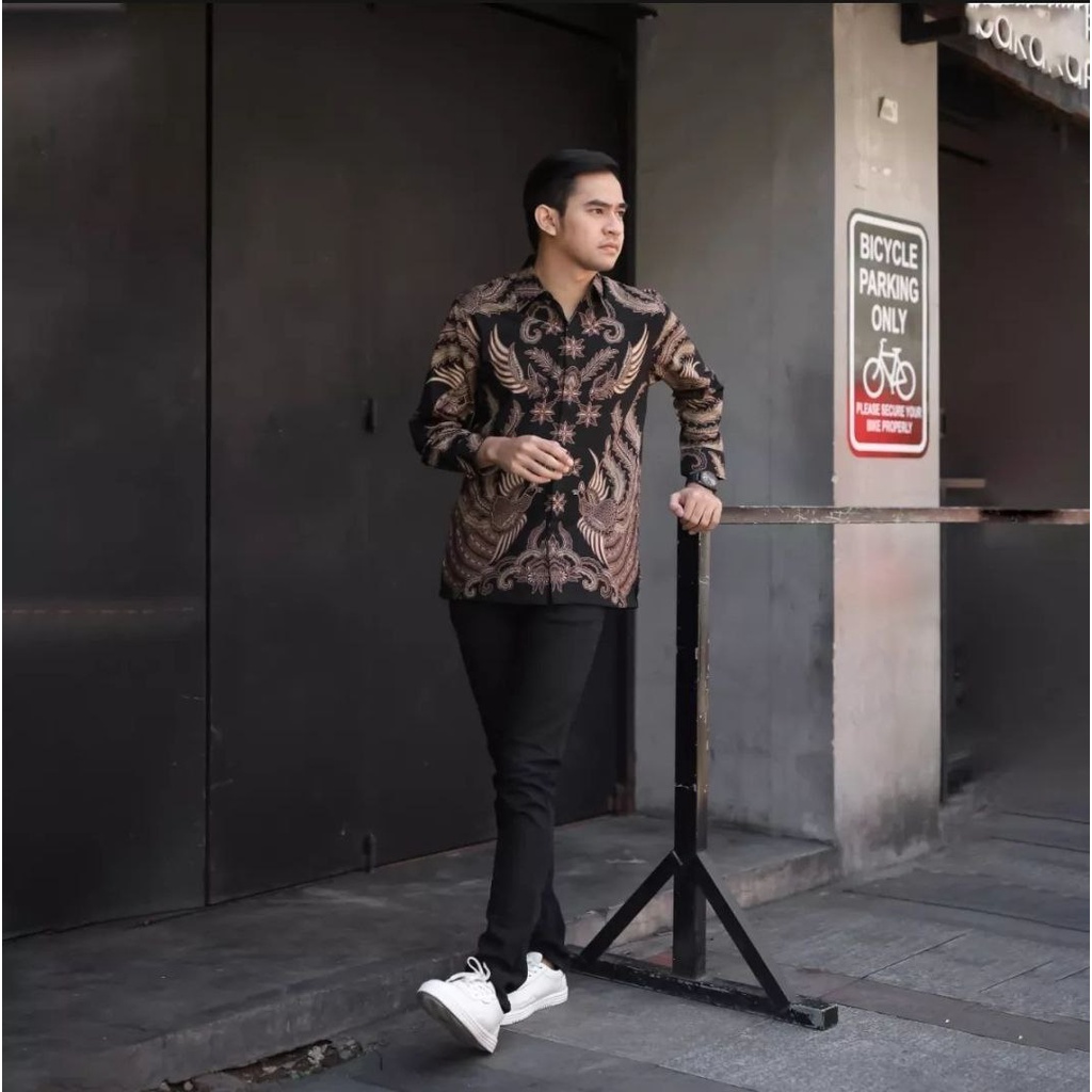 KEMEJA BATIK PRIA LENGAN PANJANG MODERN BAJU BATIK PRIA LENGAN PANJANG SLIMFIT HIGHT QUALITY KEMEJA 