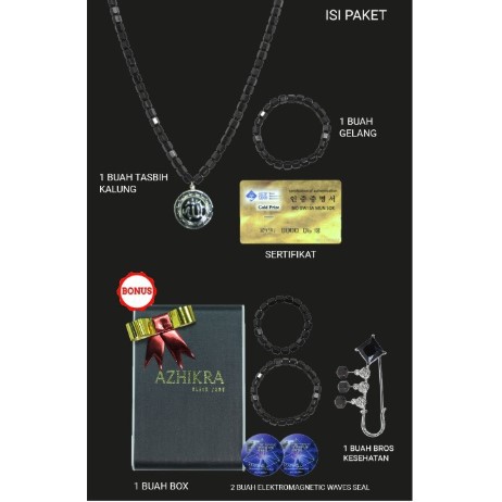 Promo Azhikra Black Jade..... Azhikra Kalung Dan Tasbih..Kalung Kesehatan Azhikra..