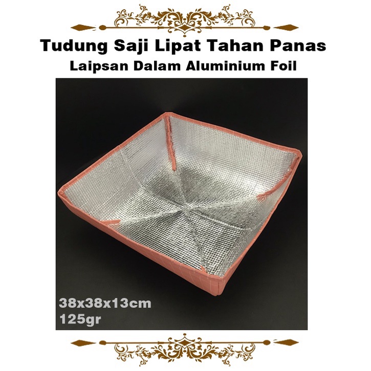 Tudung Saji Segi Lipat Besar Tahan Panas