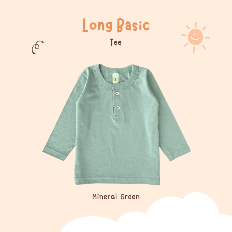 Yobebee Kaos Long Basic Tee Polos Anak Laki Laki Usia 2 4 6 8 9 Tahun Kaos Henley Kancing Model Tangan Panjang Baju Atasan Kids Cotton Combat Lembut Strech Boy Tee Shirt Model Casual Santai Kaos Anak Cowok Cewek Unisex Perempuan