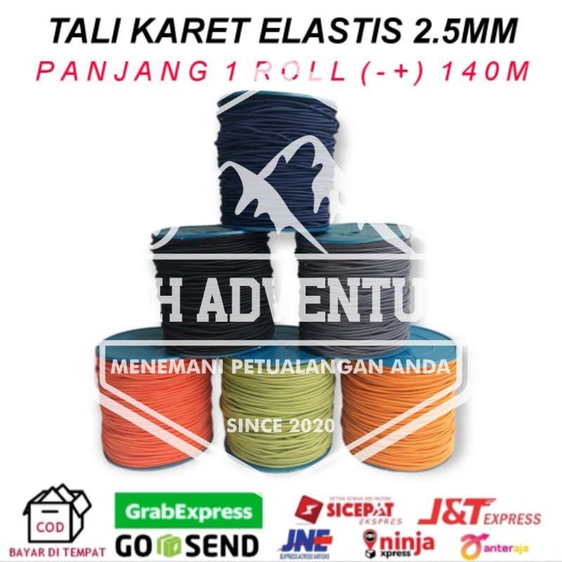 

tali karet elastis rol 2,5mm