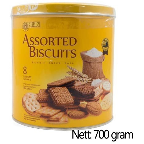 

NISSIN Assorted Biscuit Yellow kuning Kaleng 700g 700 gram