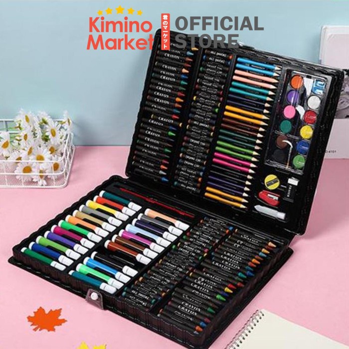 

Unik Set 168 Pcs Krayon Pensil Warna Mewarnai Crayon Set Menggambar Hot Sale