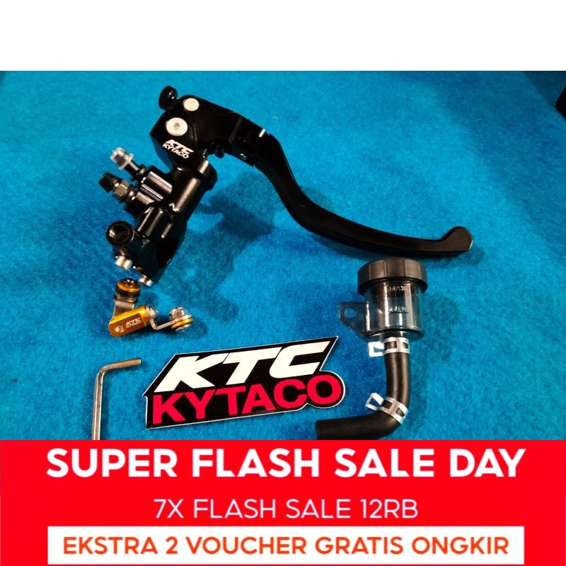 Master rem ktc kytaco universal kanan R universal  plus breket tabung cnc asli ktc dan tabung minya rem smoke uk mm Pm vario xabre rx king  ninja 250 vixion aerox mio beat   gsx  ninja satria fu sonic mxking zx25r z250 supra gtr cbr 150 c