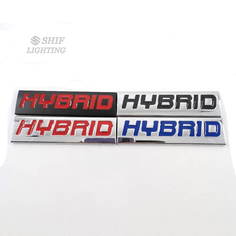 1pc Stiker Emblem / Badge Tulisan HYBRID Bahan Metal Untuk Dekorasi Mobil Universal