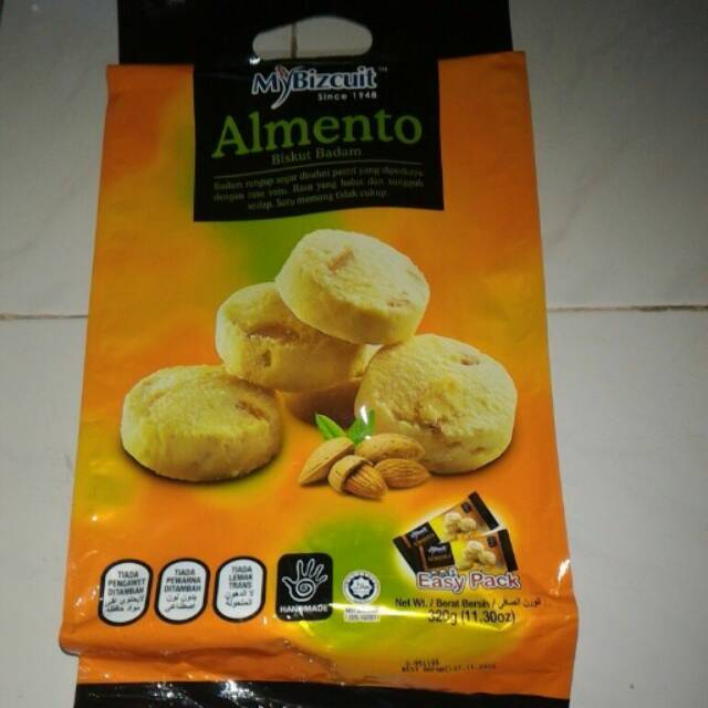 

MyBizcuit Almento Biskuit Badam 320gr No Pengawet No Pewarna