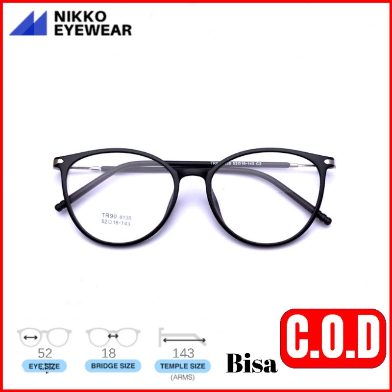 Frame Kacamata 8136 Gratis Lensa Minus