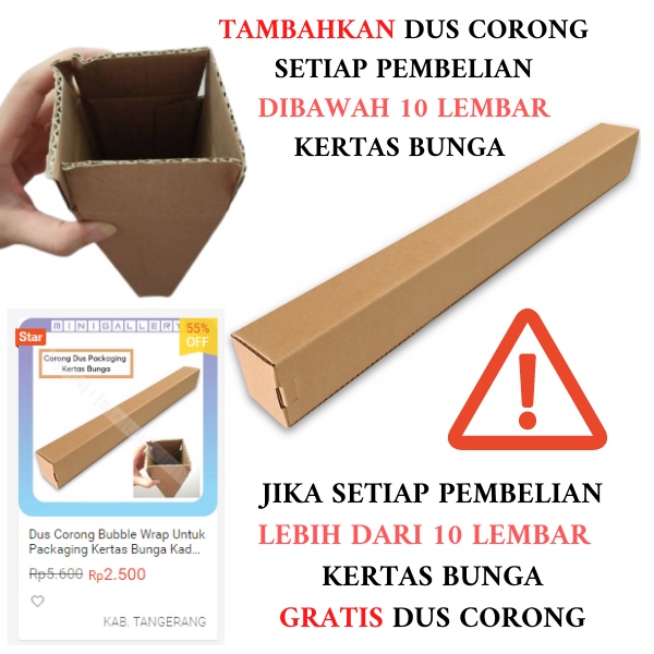 Dus Corong Bubble Wrap Untuk Packaging Kertas Bunga Kado Kardus Karton