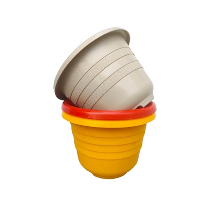 POT MAHKOTA 20 WARNA WARNI POT BUNGA TANAMAN HIAS BIBIT - BUKAN POT GLORY PUTIH TAWON UK 20 CM